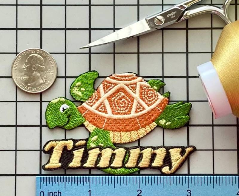 Personalisierter Meeresschildkröten Aufnäher Individuell Gestickte Applikation Zum Aufbügeln von PatchesByLauren