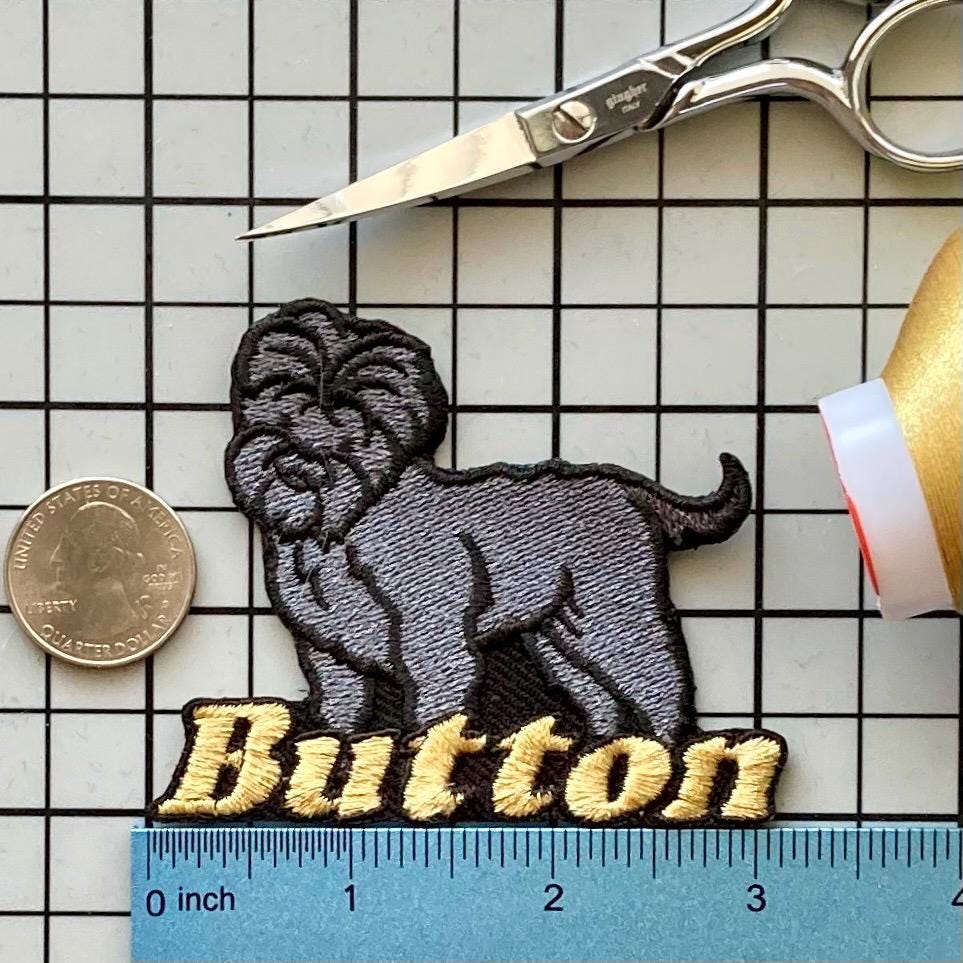 Personalisierter Affenpinscher Hund Patch Individuell Gestickte Applikation Zum Aufbügeln von PatchesByLauren