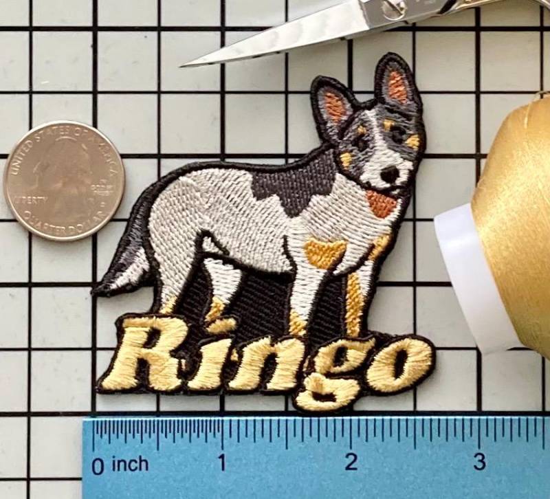 Personalisierter Australian Cattle Dog Aufnäher Individuell Gestickte Applikation Zum Aufbügeln von PatchesByLauren