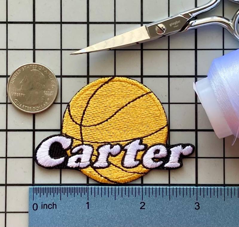 Personalisierte Basketball Patch Individuell Gestickte Applikation Zum Aufbügeln von PatchesByLauren