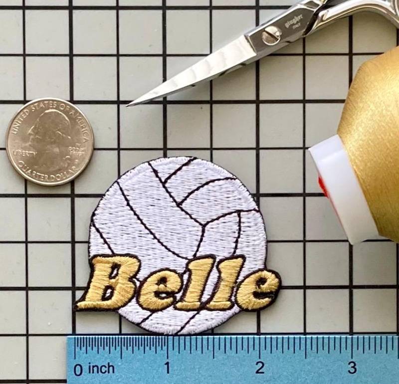 Personalisierter Beachvolleyball Patch Individuell Gestickte Applikation Zum Aufbügeln von PatchesByLauren