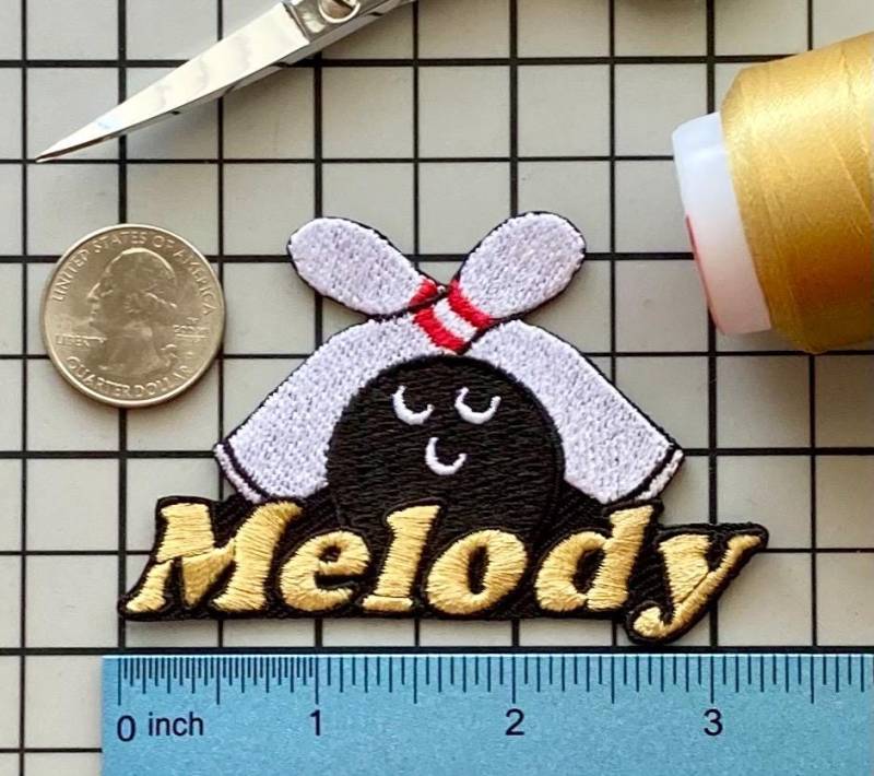 Personalisierter Bowling Patch Gesticktes Bügelbild Namensschild von PatchesByLauren