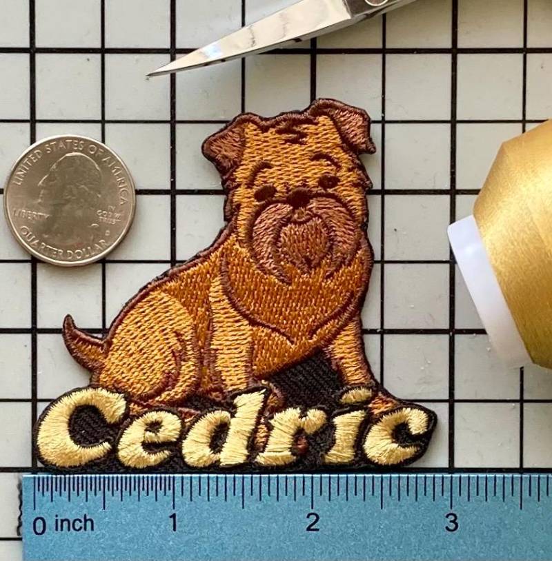 Personalisierter Brüsseler Griffon Aufnäher Individuell Gestickte Hunde Applikation Personalisierter Brüsseler Griffon Aufnäher Individuell Gestickte Hunde Applikation von PatchesByLauren
