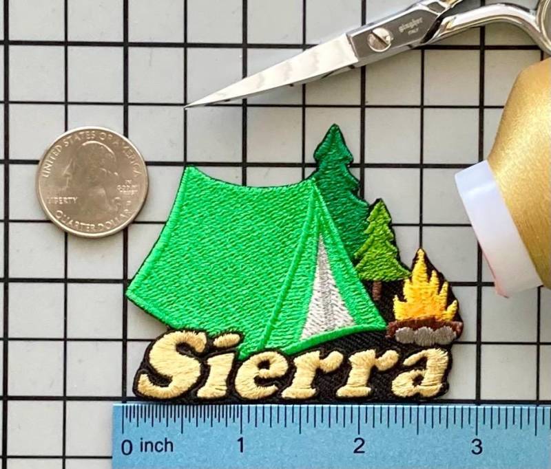 Personalisierter Camping Patch Individuell Gestickte Applikation Zum Aufbügeln von PatchesByLauren