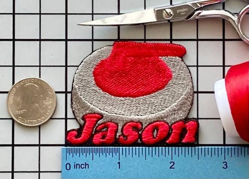 Personalisierter Curling Stone Aufnäher Individuell Gestickte Applikation Zum Aufbügeln von PatchesByLauren