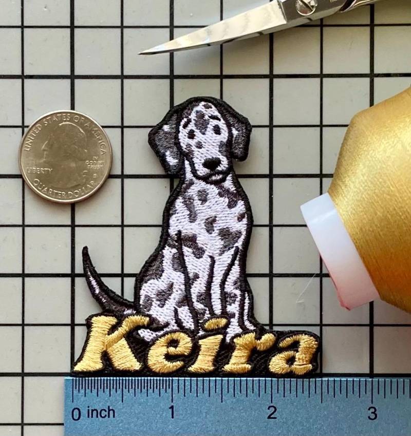 Personalisierter Dalmatiner Hund Patch Individuell Gestickte Applikation Zum Aufbügeln von PatchesByLauren