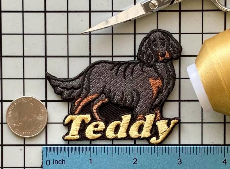 Personalisierter Gorden Setter Patch Individuell Gestickte Applikation Zum Aufbügeln von PatchesByLauren