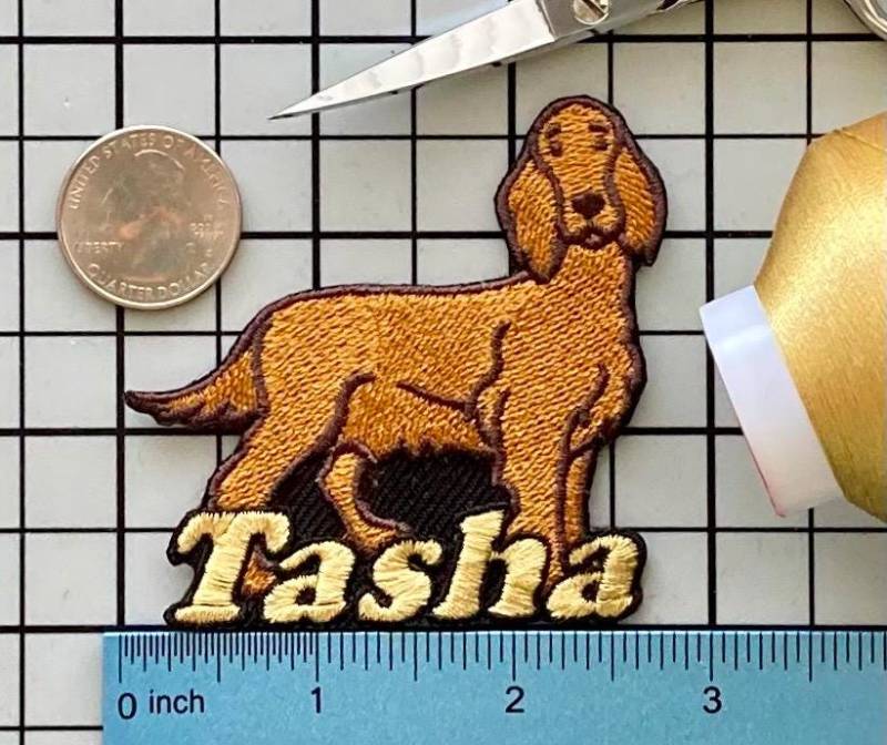 Personalisierter Irish Setter Patch Individuell Gestickte Applikation Zum Aufbügeln von PatchesByLauren