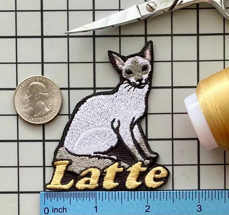 Personalisierter Javaner Katzen Aufnäher Individuell Gestickte Applikation Zum Aufbügeln von PatchesByLauren
