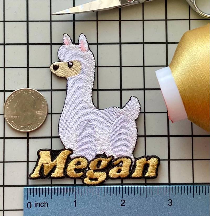 Personalisierter Lama Aufnäher Individuell Gestickte Applikation Zum Aufbügeln von PatchesByLauren