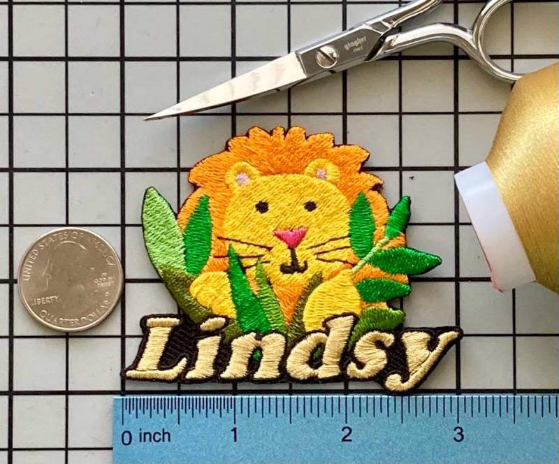 Personalisierter Löwe Aufnäher Individuell Gestickte Applikation Zum Aufbügeln von PatchesByLauren