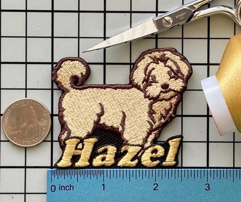 Personalisierter Maltipoo Hund Patch Individuell Gestickte Applikation Zum Aufbügeln von PatchesByLauren