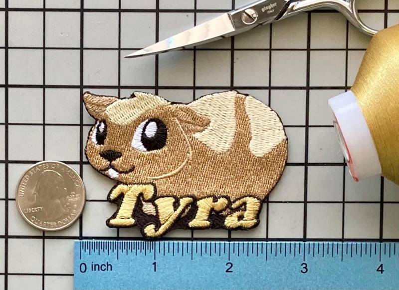 Personalisierter Meerschweinchen Aufnäher Individuell Gestickte Applikation Zum Aufbügeln von PatchesByLauren