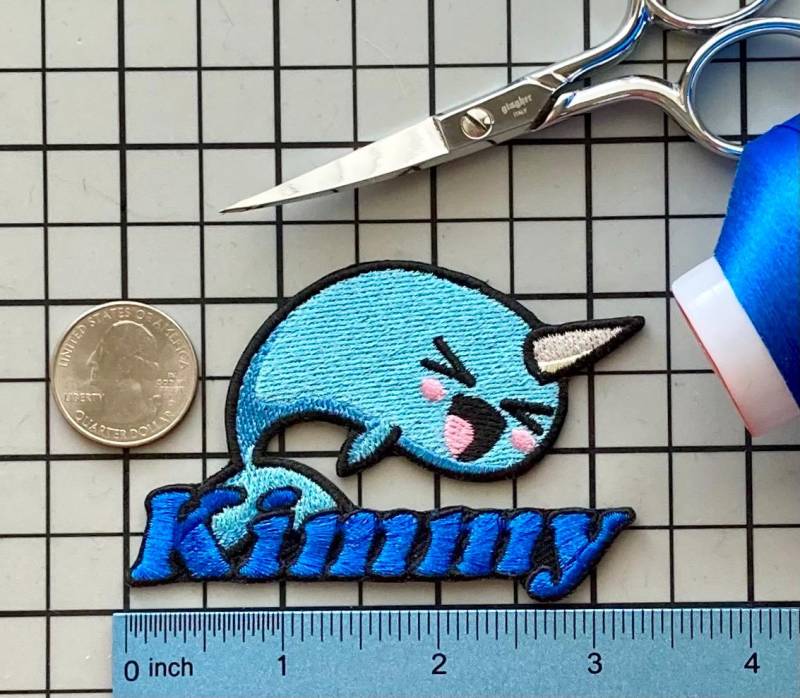 Personalisierter Narwal Aufnäher Individuell Gestickte Applikation Zum Aufbügeln von PatchesByLauren