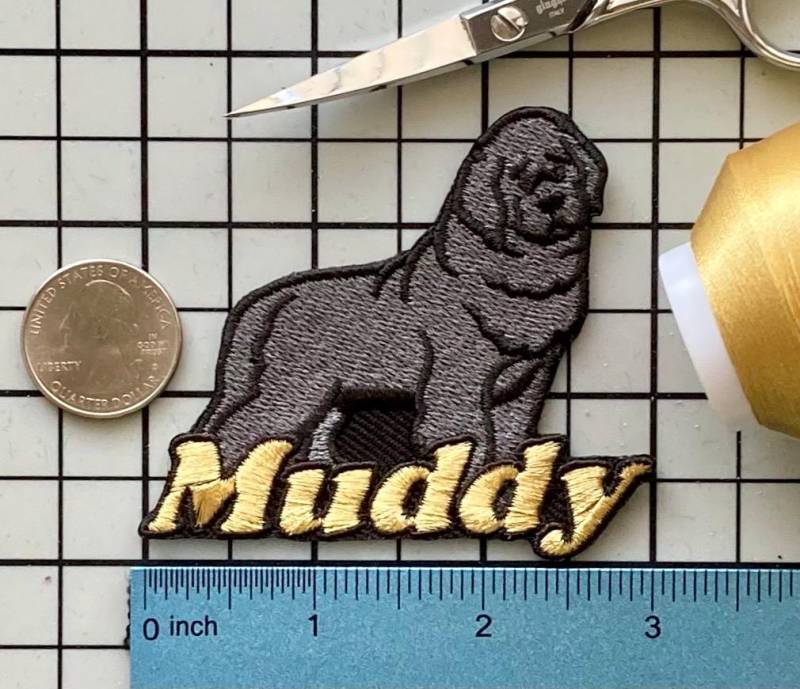 Personalisierter Neufundländer Patch Gestickte Applikation Zum Aufbügeln von PatchesByLauren