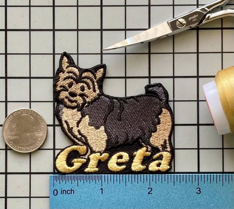 Personalisierter Norwich Terrier Aufnäher Individuell Gestickte Hunderasse Applikation von PatchesByLauren
