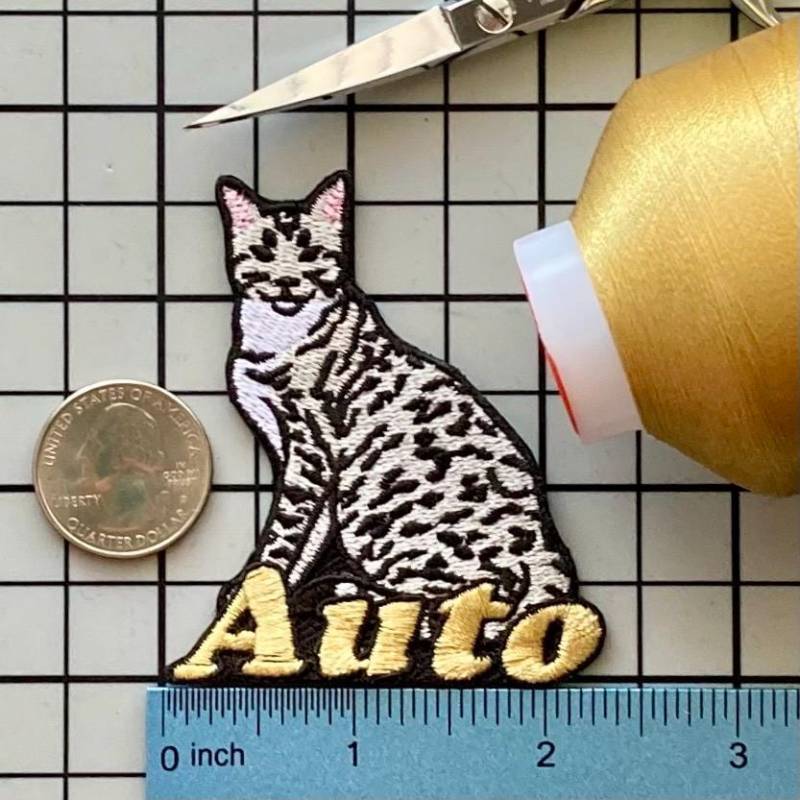 Personalisierter Ocicat Cat Patch Individuell Gestickte Applikation Zum Aufbügeln von PatchesByLauren