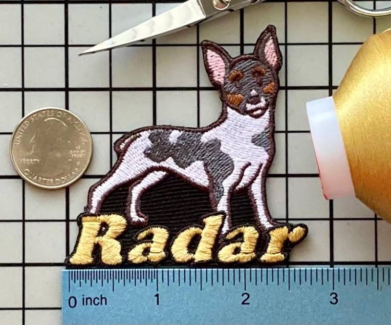 Personalisierter Rat Terrier Aufnäher Individuell Gestickte Applikation Zum Aufbügeln von PatchesByLauren