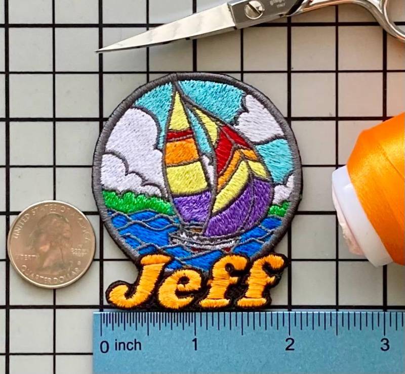 Personalisierter Segel Aufnäher Individuell Gestickte Applikation Zum Aufbügeln von PatchesByLauren