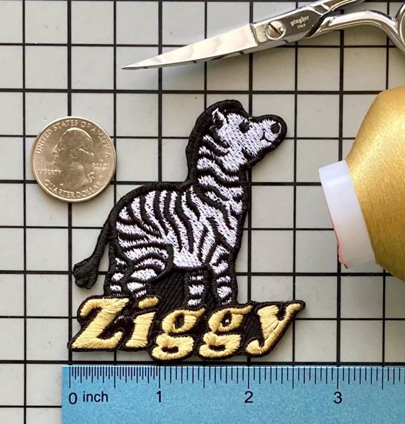 Personalisierter Zebra Patch Individuell Gestickte Applikation Zum Aufbügeln von PatchesByLauren