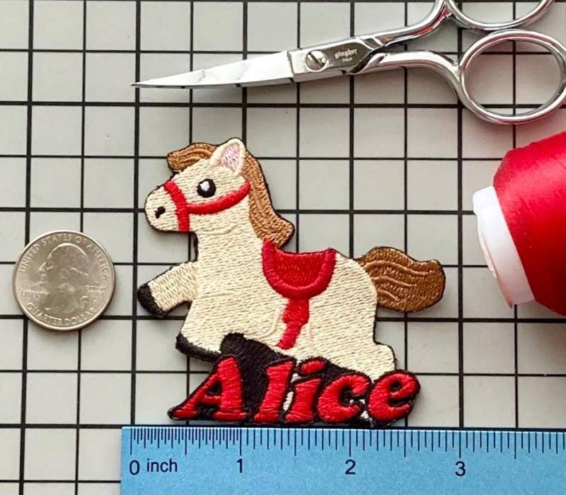 Personalisiertes Pferd Gestickter Aufnäher Benutzerdefinierte Aufbügler von PatchesByLauren