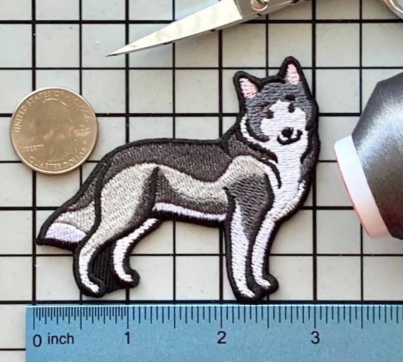 Siberian Husky Hund Patch Aufbügler No Name von PatchesByLauren