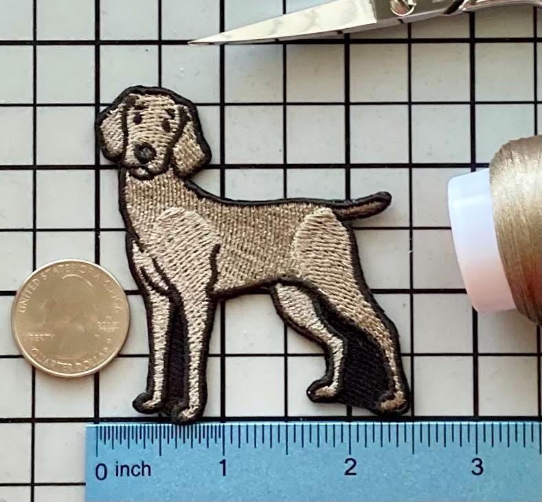 Weimaraner Hund Patch Aufnäher Ohne Name von PatchesByLauren