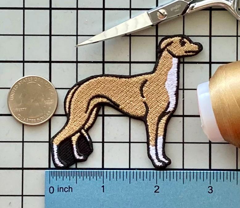 Whippet Hund Aufnäher Zum Aufbügeln No Name von PatchesByLauren