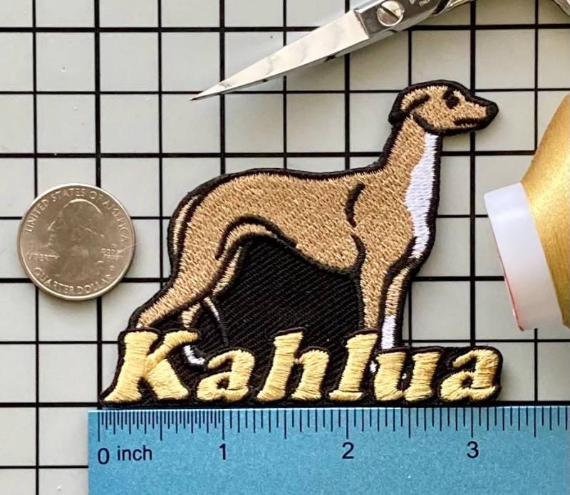 Whippet Hund Patch Individuell Gestickte Applikation Zum Aufbügeln von PatchesByLauren