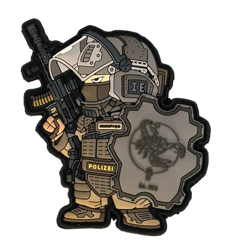 Patchlab Ie Skorpion Polizei Zürich Schweiz Aufnäher Mit Klettverschluss | Klett Rucksack von PatchlabPatches
