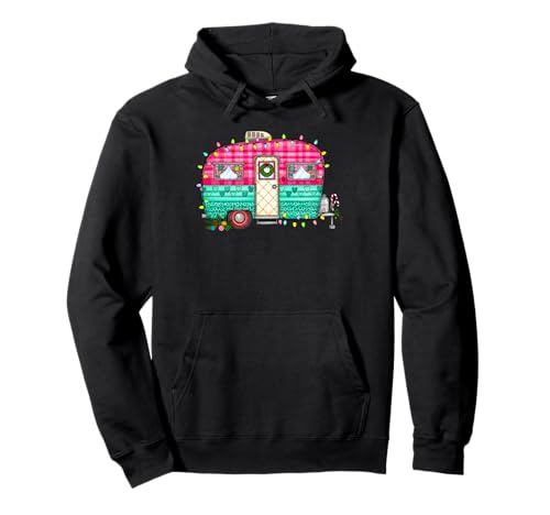 Weihnachten Camping Patchwork Camper RV Männer Frauen Kinder Xmas Pullover Hoodie von Patchwork Christmas Men Women Apparel Clothes Idea