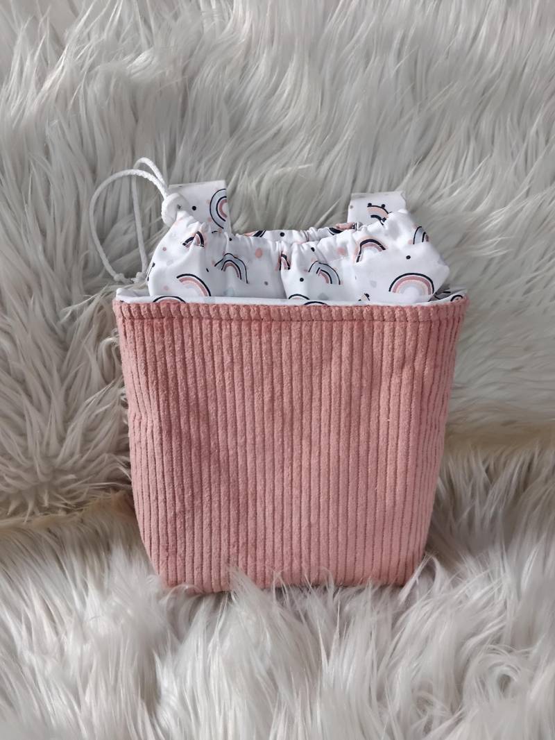 Lenkertasche Kinder, Mädchen, Laufradtasche Puppenwagentasche, Dreiradtasche, Lenkertasche Cord von PatchworkEcke