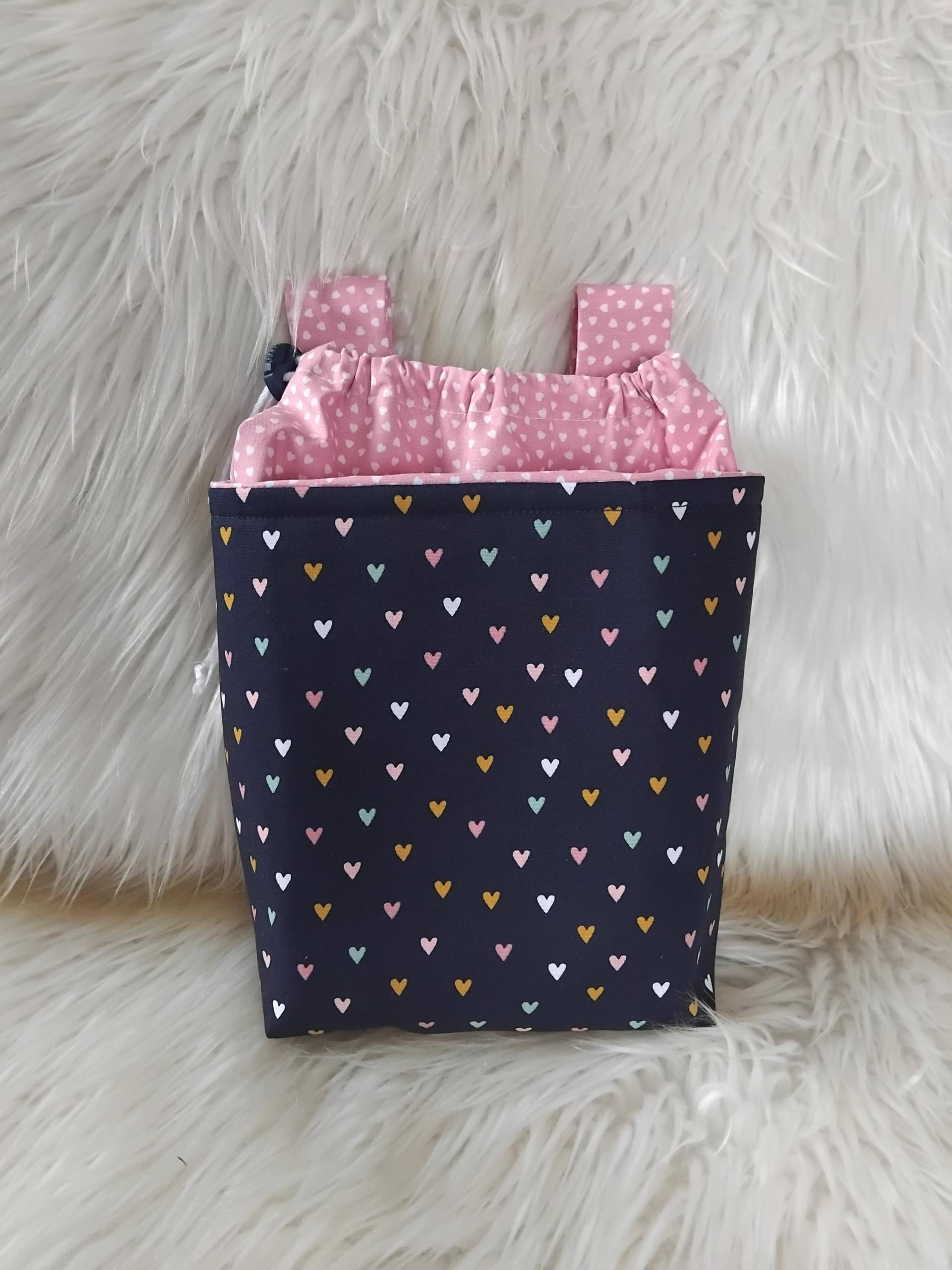 Lenkertasche Mädchen, Kinder, Laufradtasche Puppenwagentasche, Lenkertasche Herz von PatchworkEcke