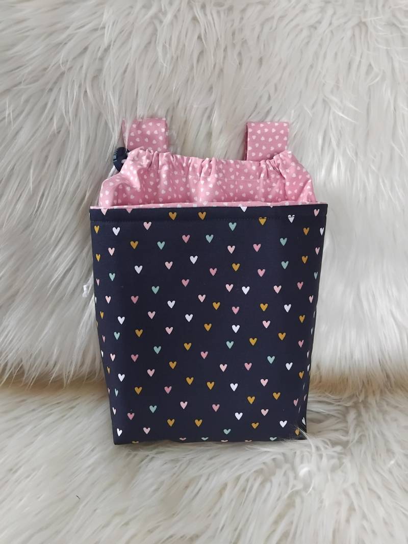 Lenkertasche Mädchen, Kinder, Laufradtasche Puppenwagentasche, Lenkertasche Herz von PatchworkEcke