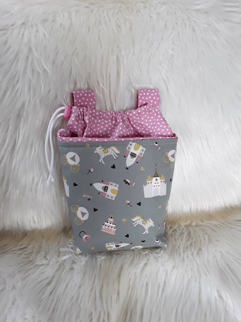 Lenkertasche Mädchen, Kinder, Laufradtasche Puppenwagentasche, Puckyradtasche, Dreiradtasche von PatchworkEcke