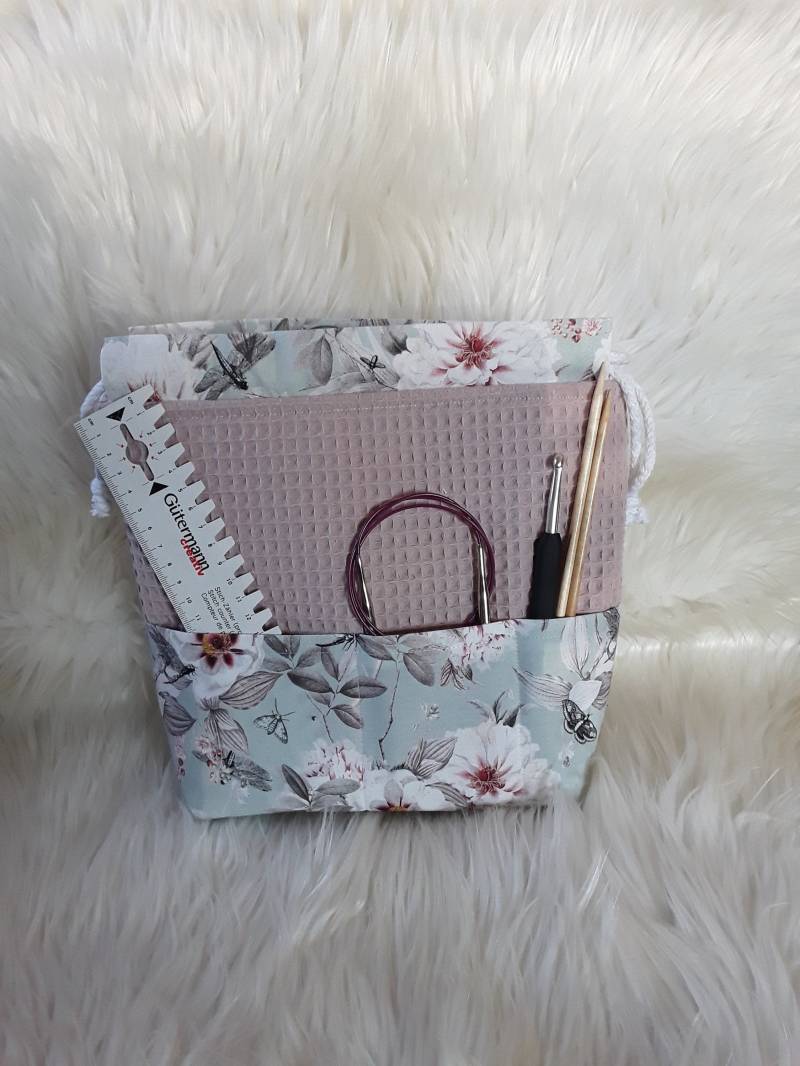 Projekttasche, Projekttasche Xl, Handarbeitstasche, Aufbewahrungstasche, Bobbeltasche, Projektbeutel, Projektbeutel Stricken, Utensilo Strick von PatchworkEcke