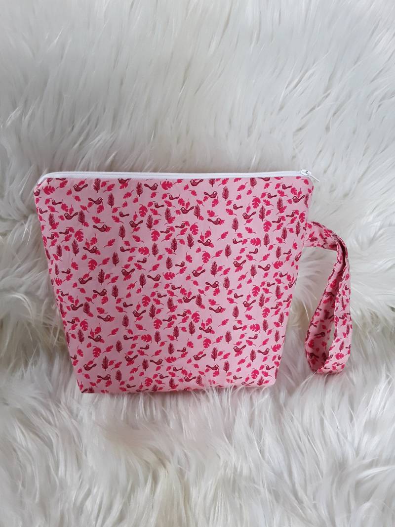 Projekttasche Für Stricksachen, Projektbeutel, Handarbeitstasche, Kosmetiktäschchen, Projekttasche, Mit Henkel von PatchworkEcke