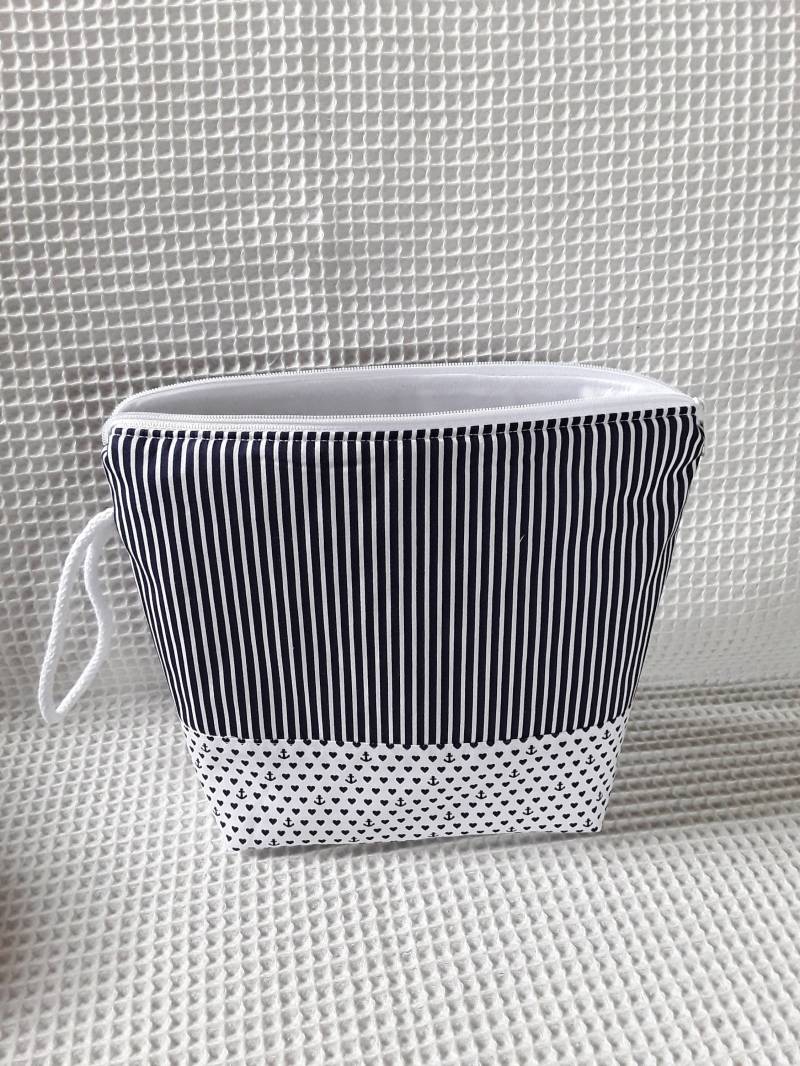 Projekttasche Stricken, Projekttasche, Handarbeitstasche, Aufbewahrungstasche, Projektbeutel, Organizer Für Stricksachen, Kulturtasche von PatchworkEcke