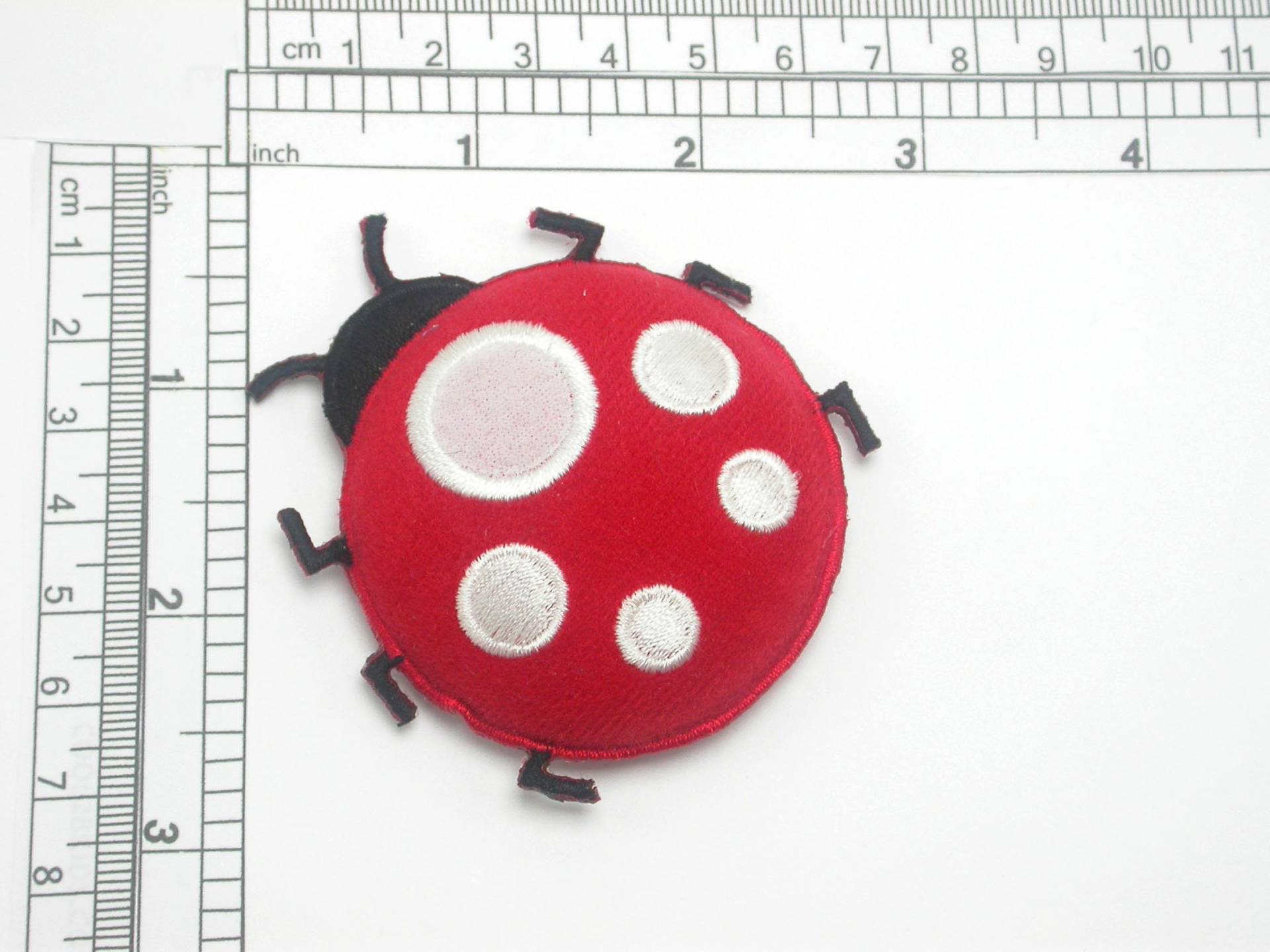 3D Puffy Marienkäfer Aufnäher Bügelbild | 6 cm X 5 cm von PatchworkPandaTrims