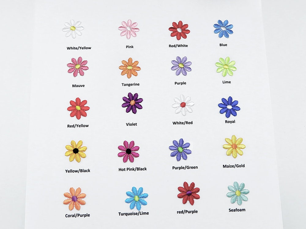 Gänseblümchen Mini Aufbügler Applikationen - 19 Mm X 10Er Pack Gänseblümchen Mini Aufbügler Applikationen - 19 Mm X 10Er Pack von PatchworkPandaTrims