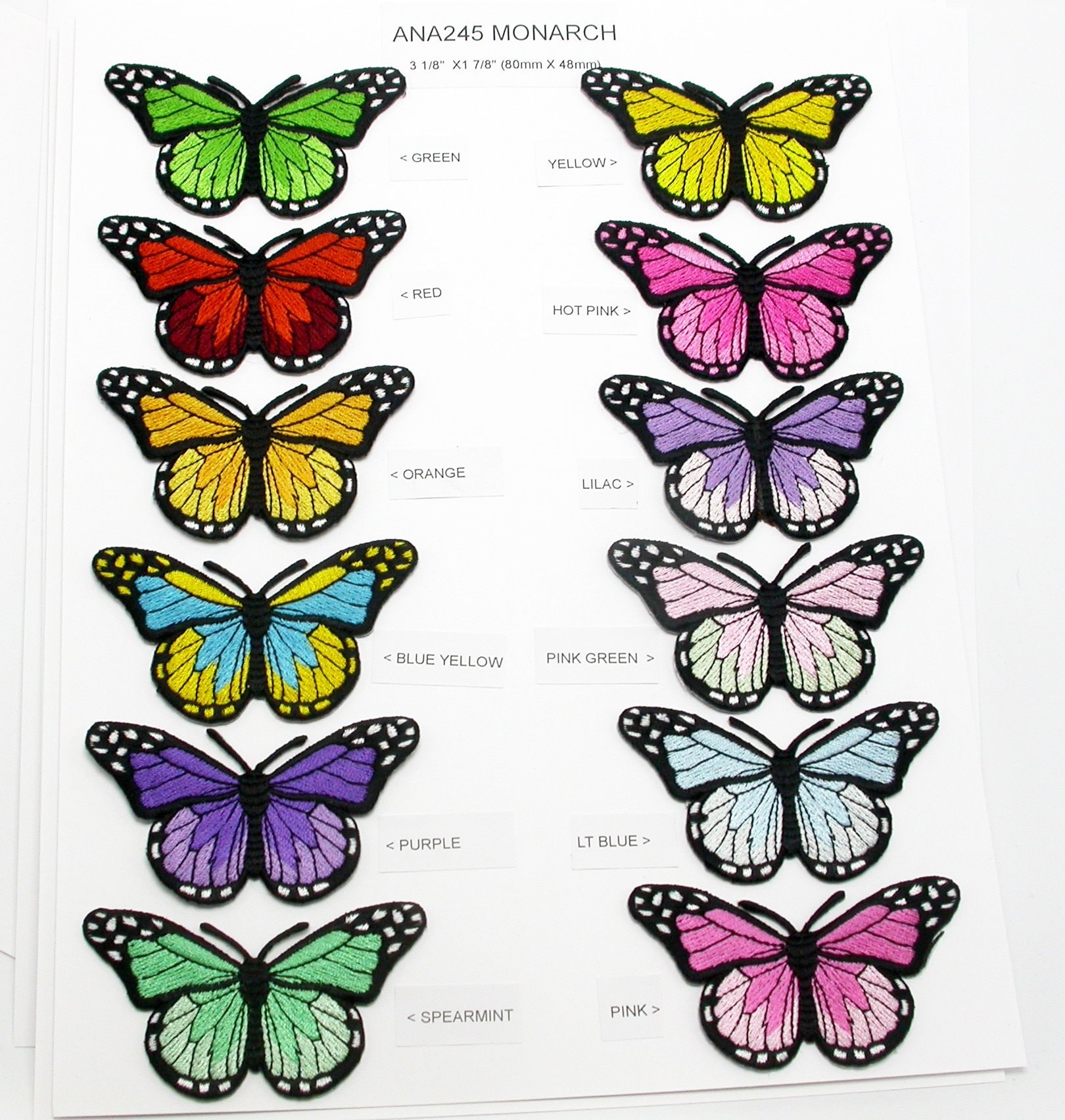 Monarch Butterfly Aufnäher Applikation - 3 1/8" X 1 7/8" | 80mm 48mm Monarch Butterfly Aufnäher Applikation - 3 1/8" X 1 7/8" | 80mm 48mm von PatchworkPandaTrims