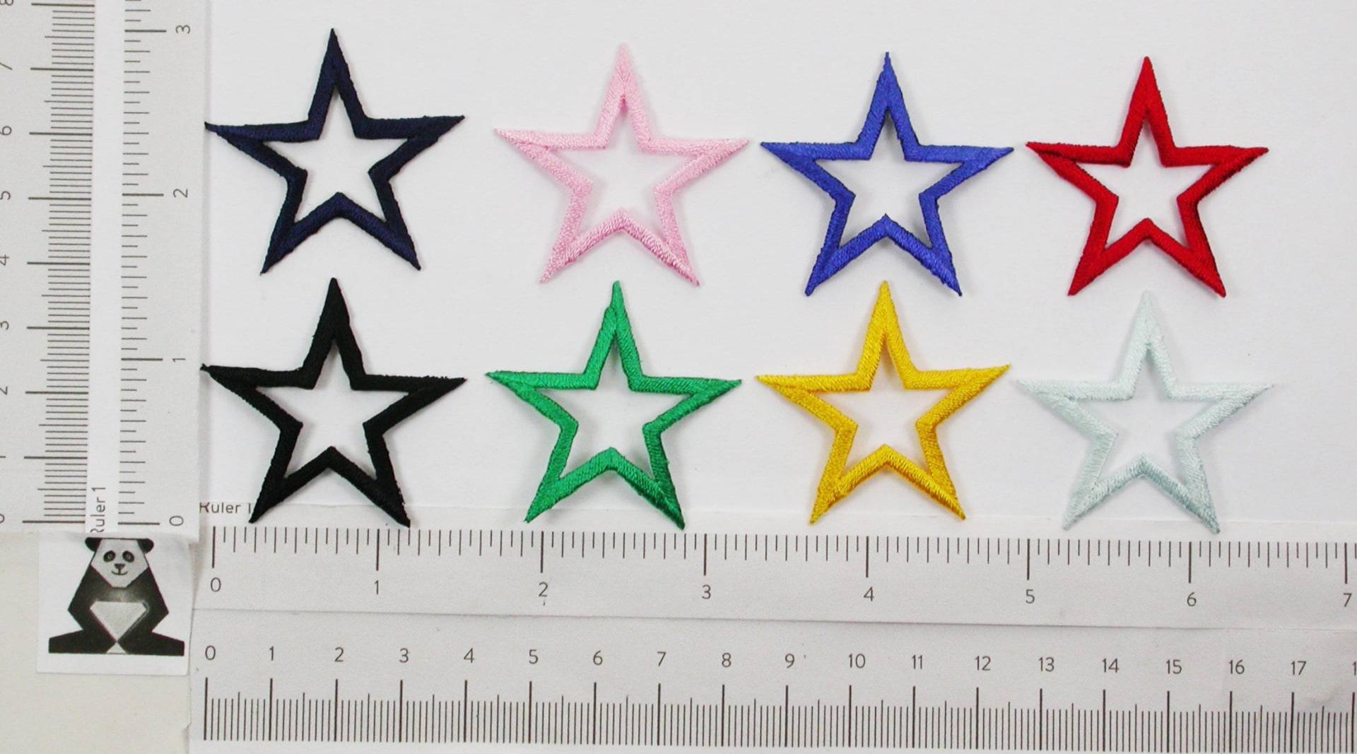 Open Star 1 5/8 "(41, 27mm Gestickte Aufnäher Applikation von PatchworkPandaTrims