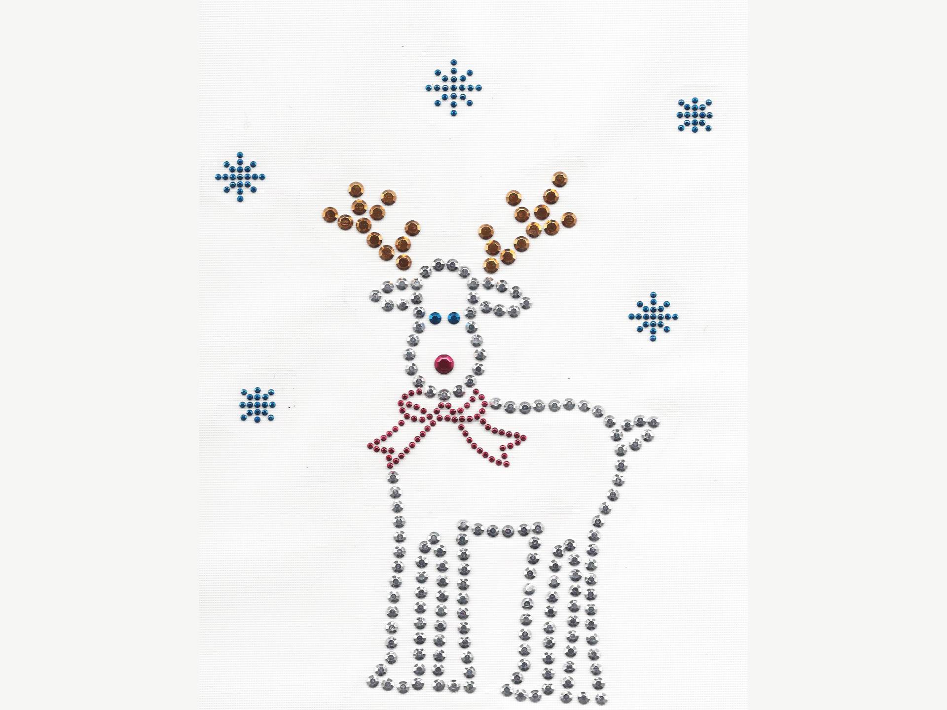 Rentier Rhinestud Applikation 152mm X 190mm von PatchworkPandaTrims