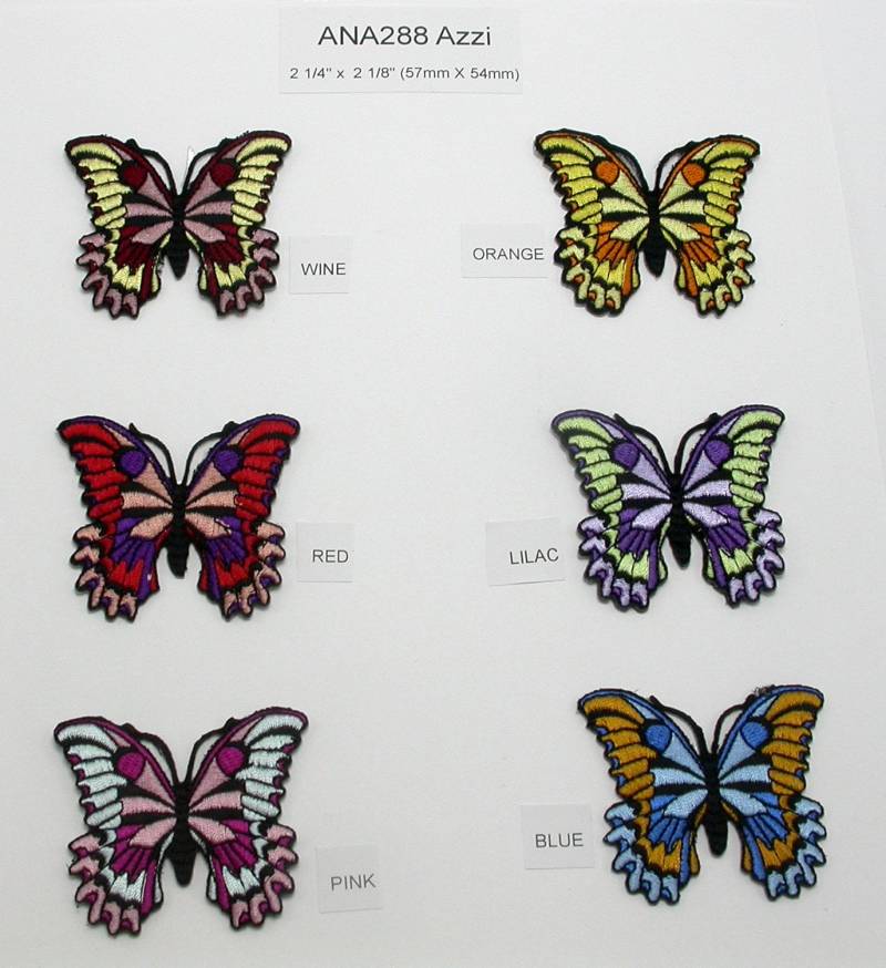 Schmetterling Aufnäher Applikation Bestickt Verschnörkte Azzi von PatchworkPandaTrims