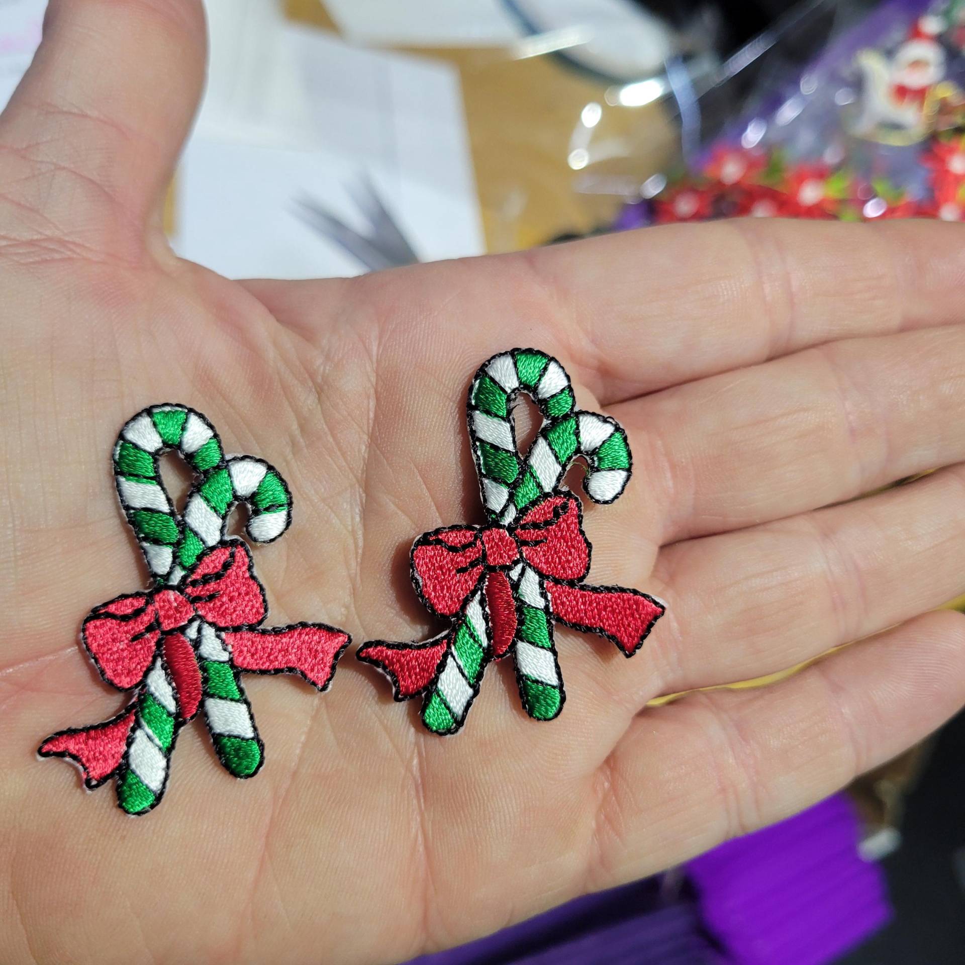 Zuckerstange Bügelbild, Gestickte Applikation | 5 X 3 cm von PatchworkPandaTrims