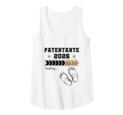 Damen Patentante 2026 Loading Lustig Überraschung Taufpatin Fragen Tank Top von Patentante Fragen Lustig und Taufpatin Geschenk