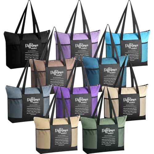 Paterr 10 x Difference Maker Tragetaschen, Geschenke für Frauen, Team, Mitarbeiter, Wertschätzung, Mitarbeiter, Geschenk, Geschenk für Kollegen, Lehrer, Büro, Krankenschwester, Freiwillige Paterr 10 x Difference Maker Tragetaschen, Geschenke für Frauen, Team, Mitarbeiter, Wertschätzung, Mitarbeiter, Geschenk, Geschenk für Kollegen, Lehrer, Büro, Krankenschwester, Freiwillige von Paterr