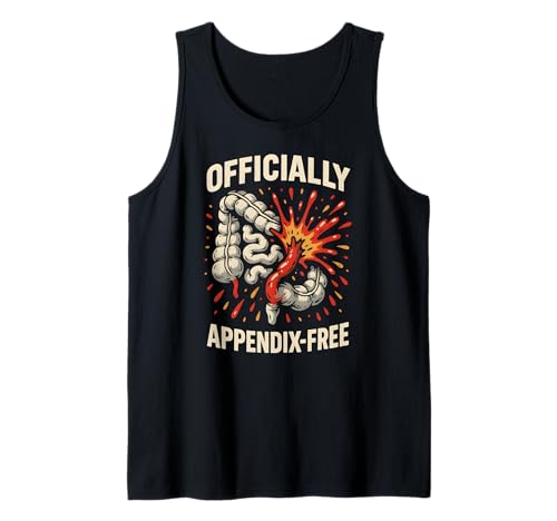 Blinddarm-Operation offiziell Blinddarm-freier Spaß-Patient für Herren Tank Top von Patient Apendix Surgery Recovery Get Well Nurse