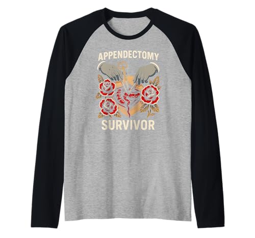 Chirurgie Appendix Survivor Cool Tattoo Fun Herren Patient Raglan Chirurgie Appendix Survivor Cool Tattoo Fun Herren Patient Raglan von Patient Apendix Surgery Recovery Get Well Nurse