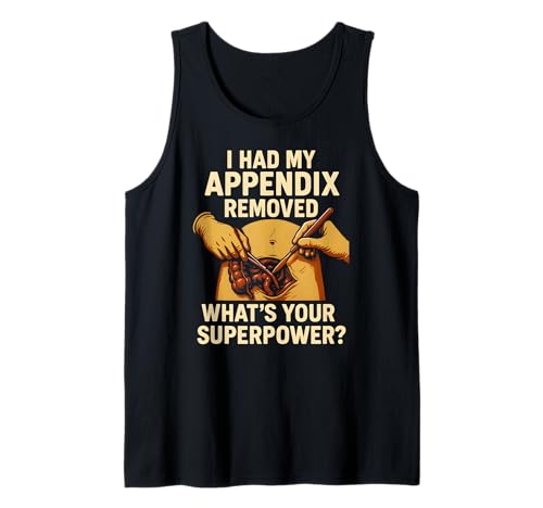 Chirurgie Appendix Survivor Funny Superpower Herren Patient Tank Top von Patient Apendix Surgery Recovery Get Well Nurse